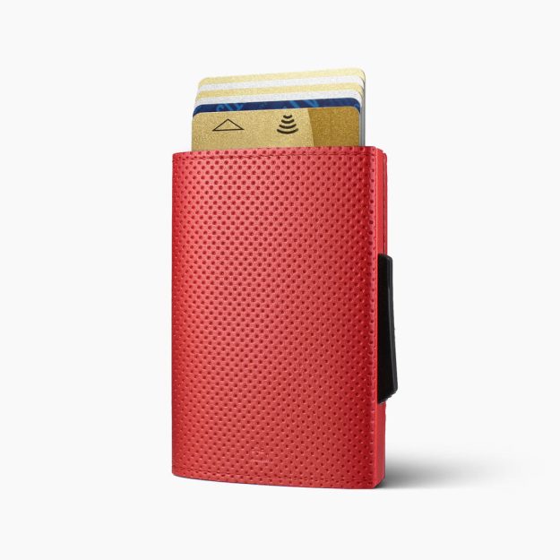 ÖGON Cascade Slim Wallet | red vegan leather