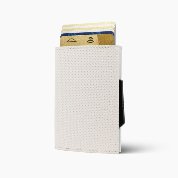 ÖGON Cascade Slim Wallet | white vegan leather